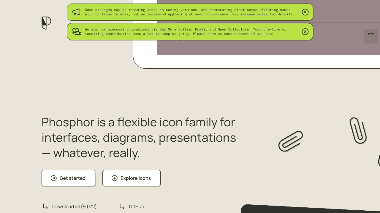 A screenshot of Phosphor