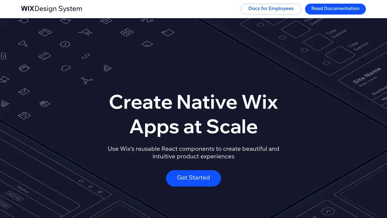 A screenshot of Wix Design System