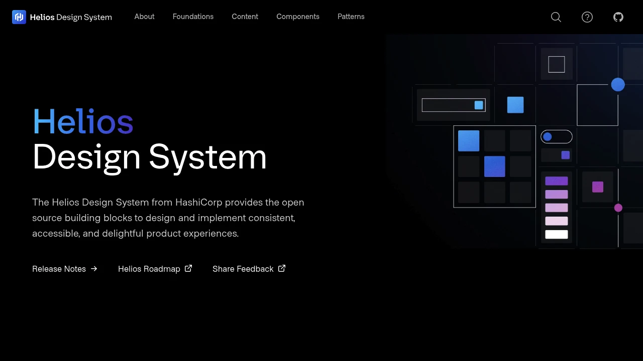 A screenshot of Helios Design System