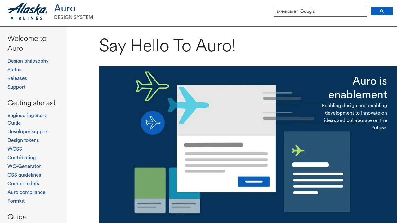 A screenshot of Auro Design System