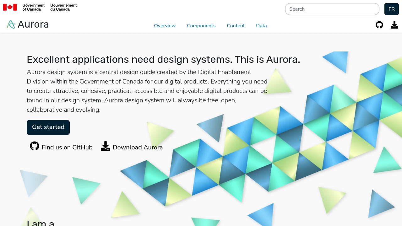 A screenshot of Aurora Design System