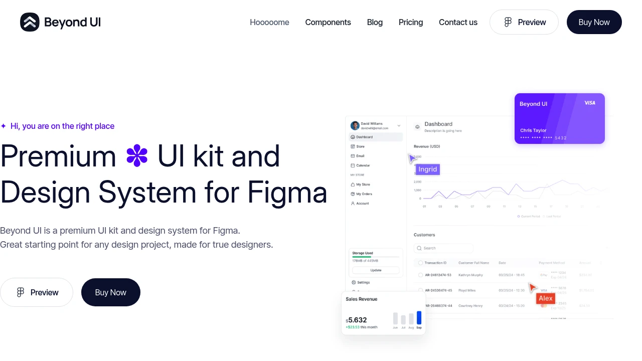 A screenshot of Beyond UI