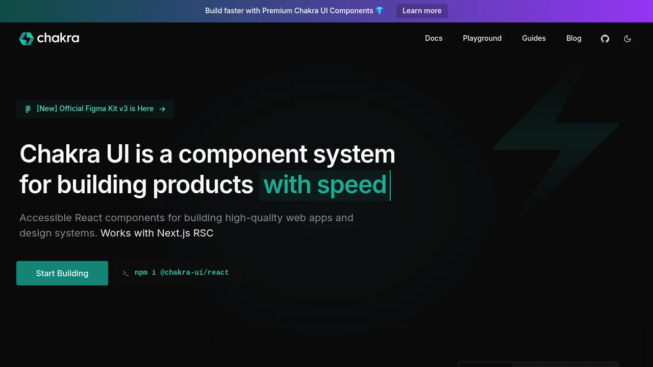 A screenshot of Chakra UI