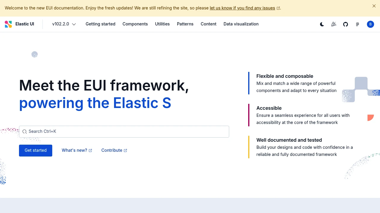 A screenshot of Elastic UI