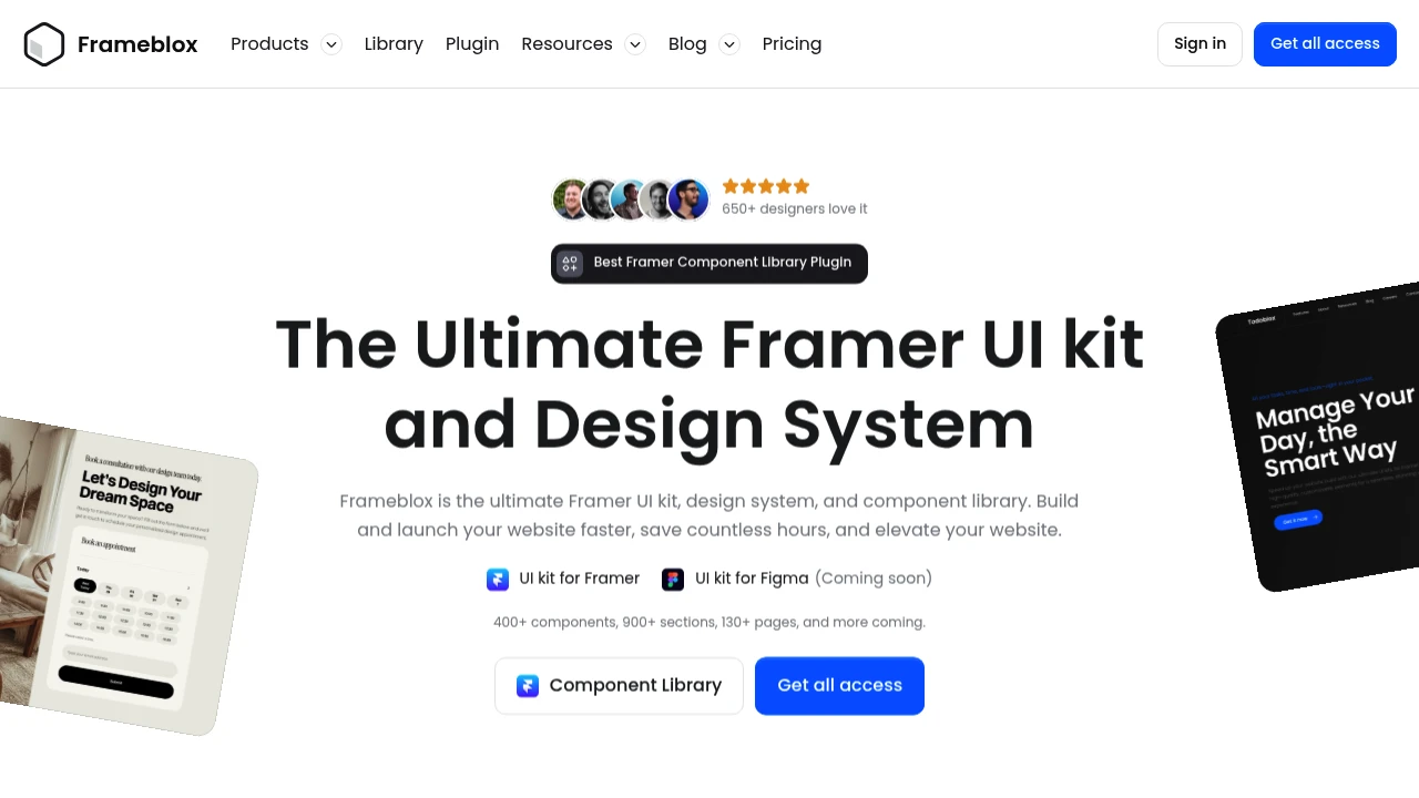 A screenshot of Frameblox