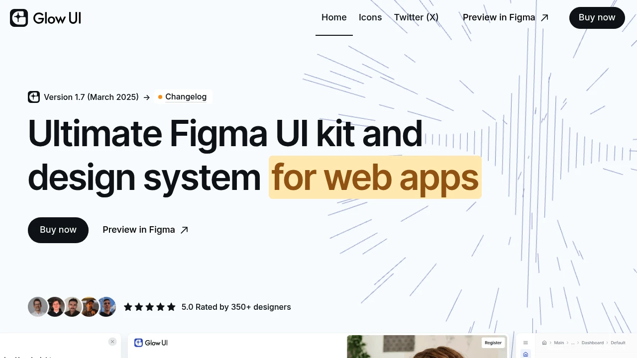A screenshot of Glow UI