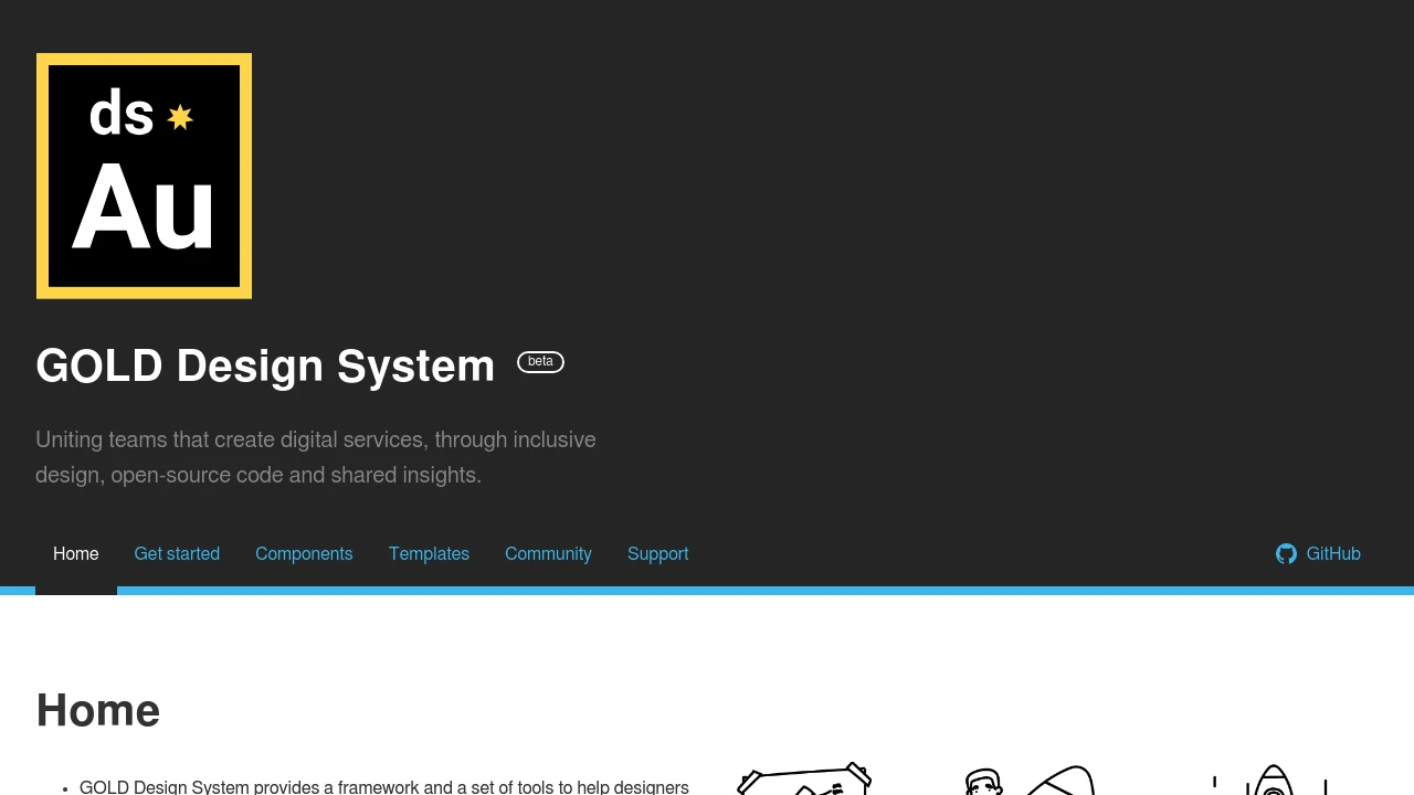 A screenshot of GOLD Design System