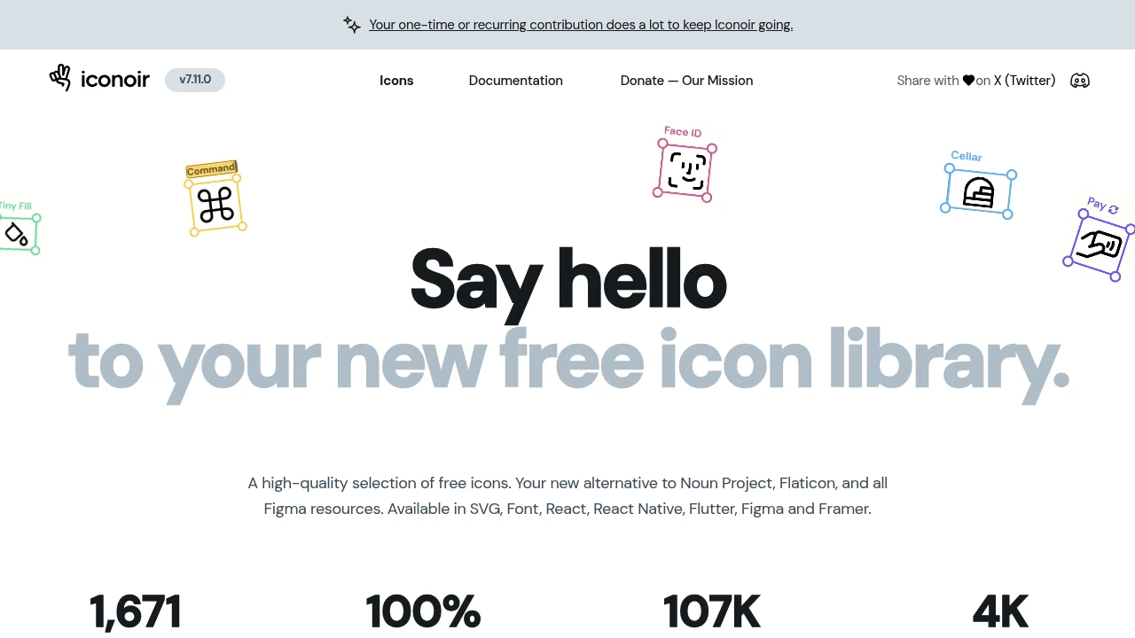A screenshot of Iconoir