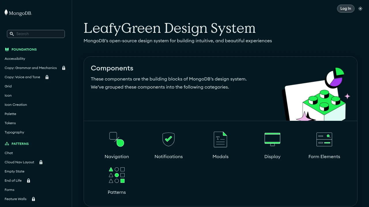 A screenshot of LeafyGreen Design System