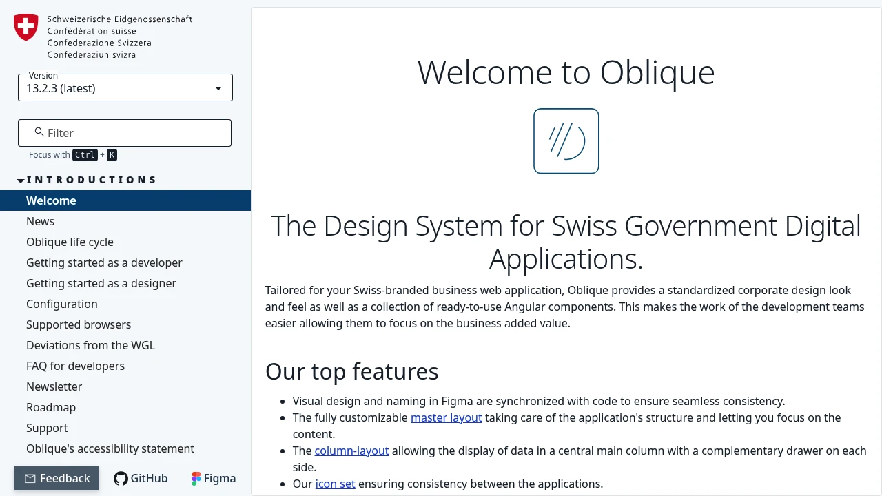 A screenshot of Oblique