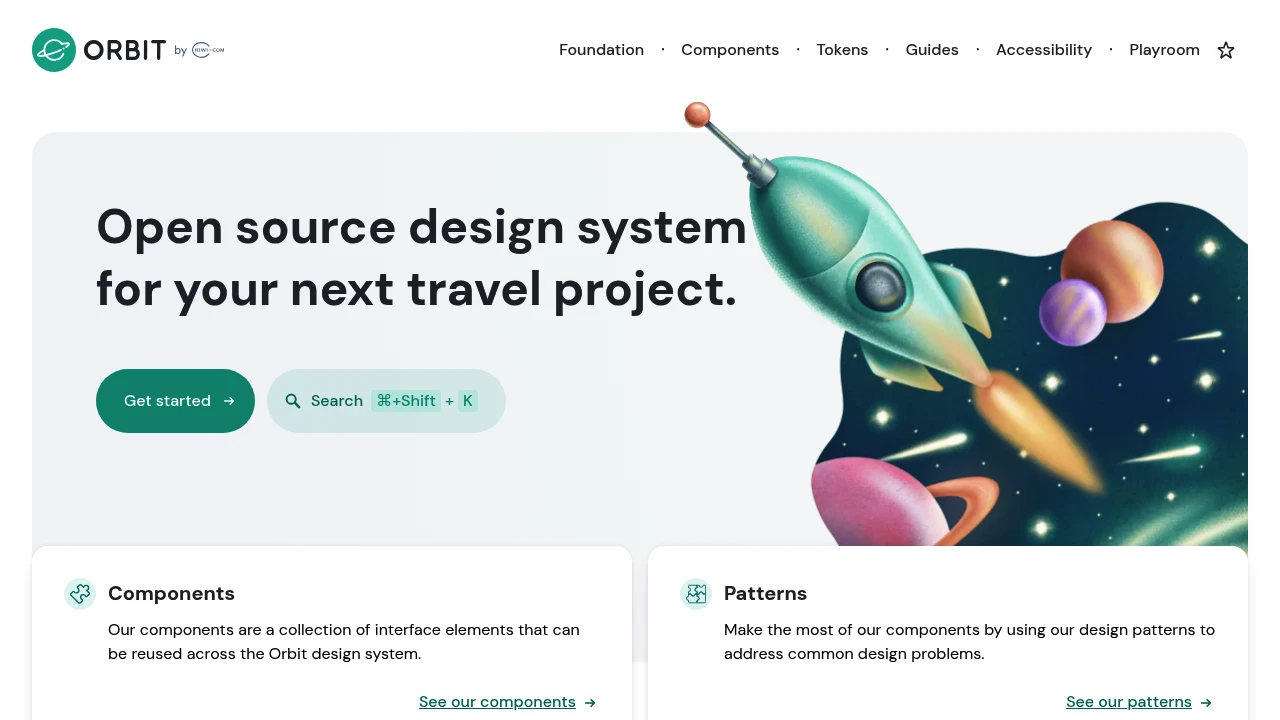 A screenshot of Orbit Design System