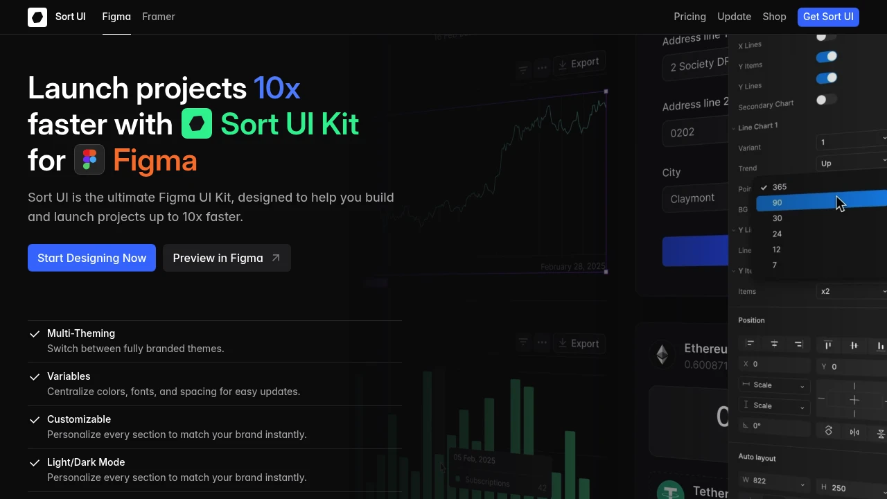 A screenshot of Sort UI