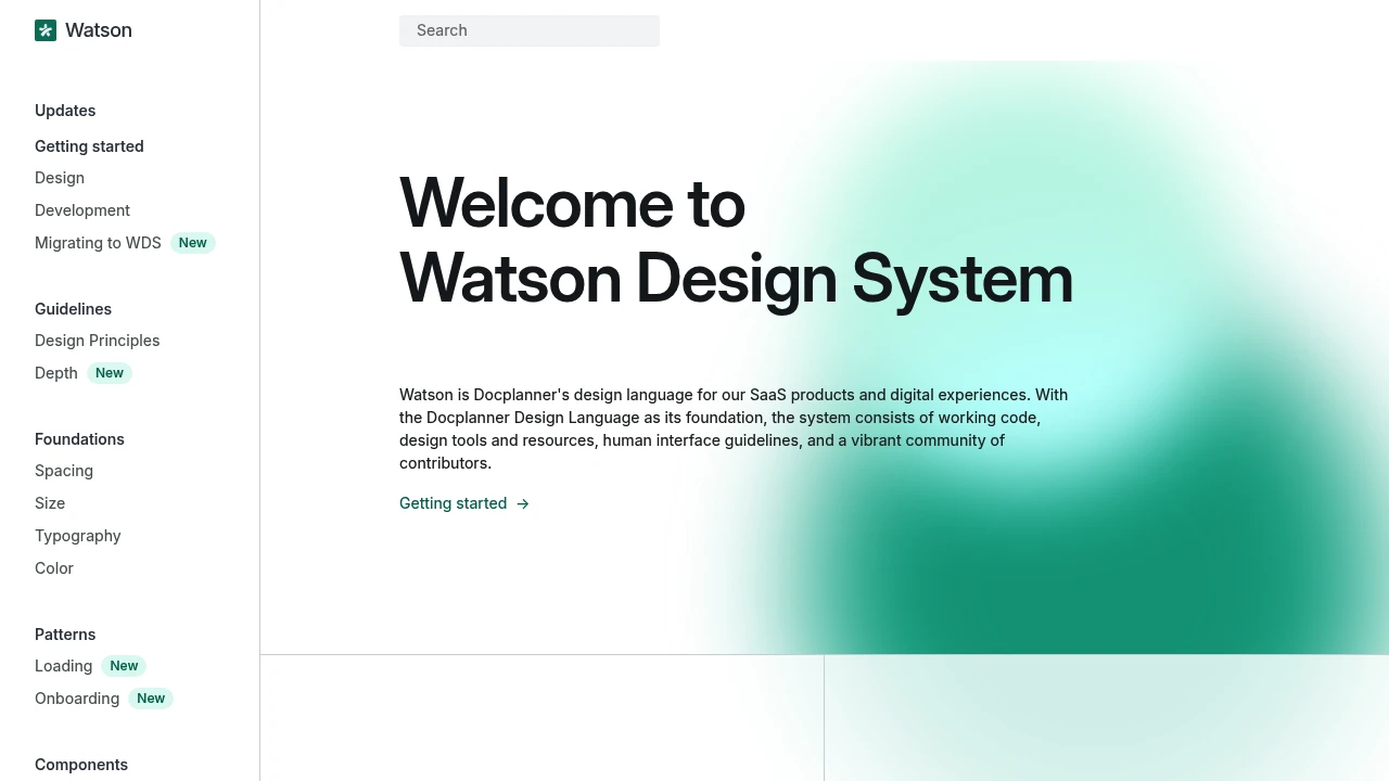 A screenshot of Watson Design System